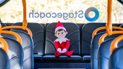 The Elf on the Shelf on Clumber's festive bus service